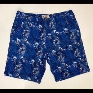 Blue palm trees printed shorts